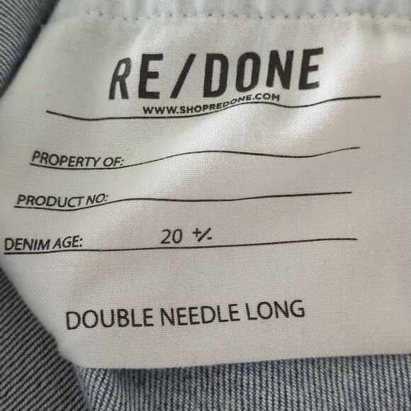 RE/DONE Double Needle Long Comfort Stretch Jean || HAZEY INDIGO - Picture 7 of 12